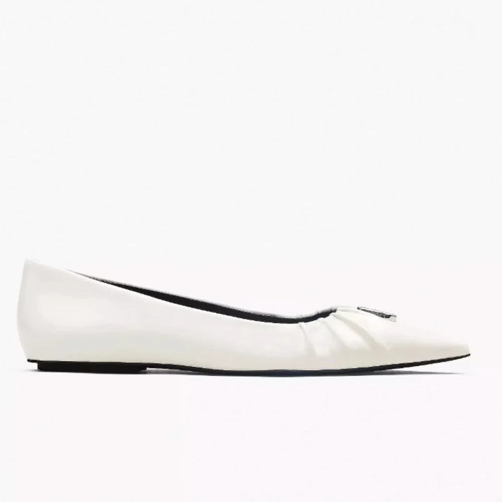 NIB! NEW! Marc Jacobs The Ali Ballerina Flat -Women White - Picture 4 of 8